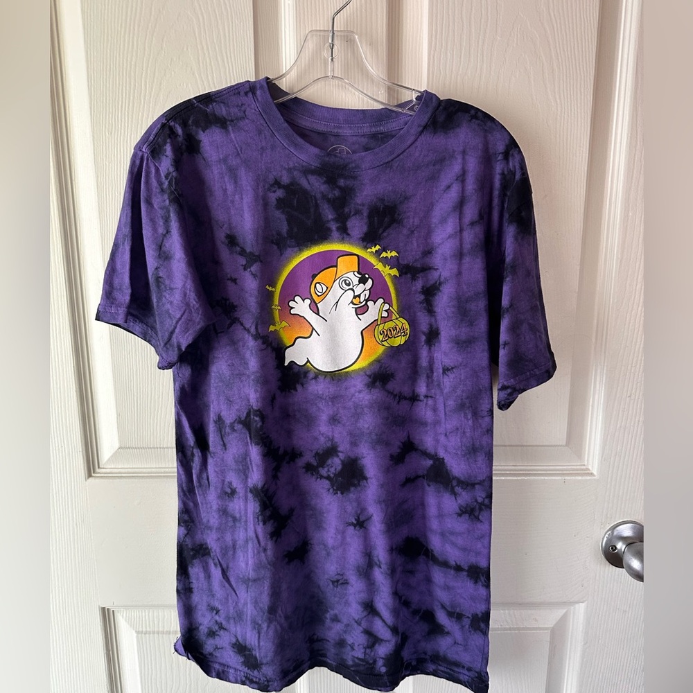 Buc-Ee’s Purple Tie-Dye Ghost Graphic Tee